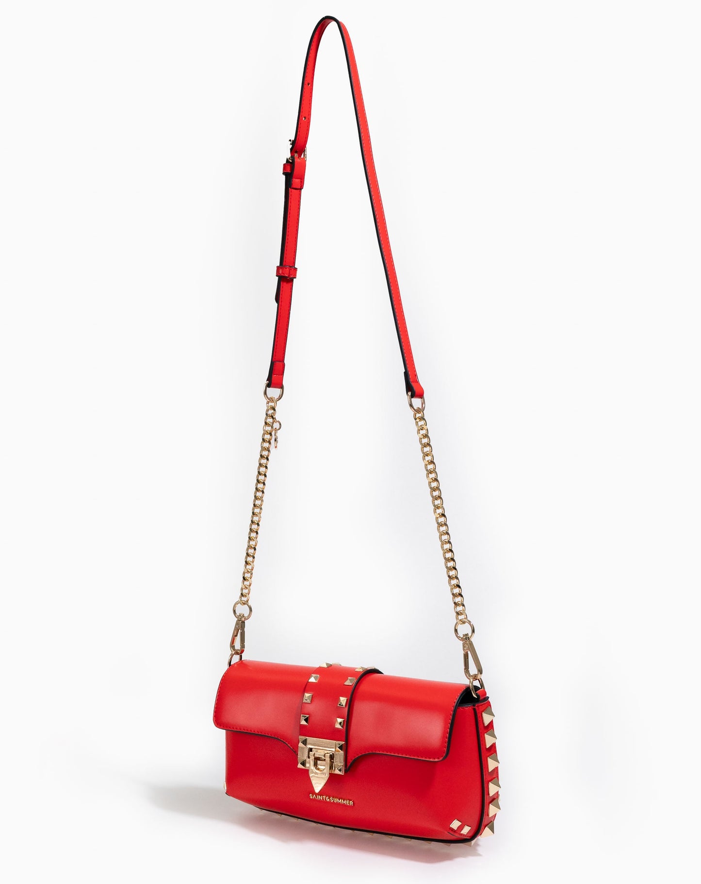 Cielo Studded Bag - Red - Bags