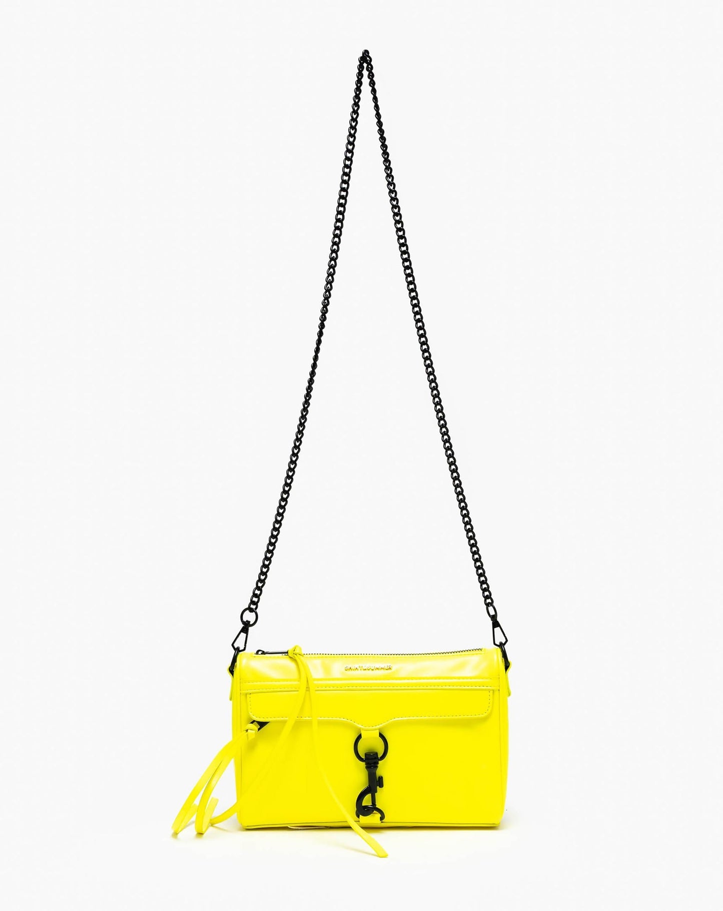 Crossbody Bag with Black Chain - Chartreuse Bags