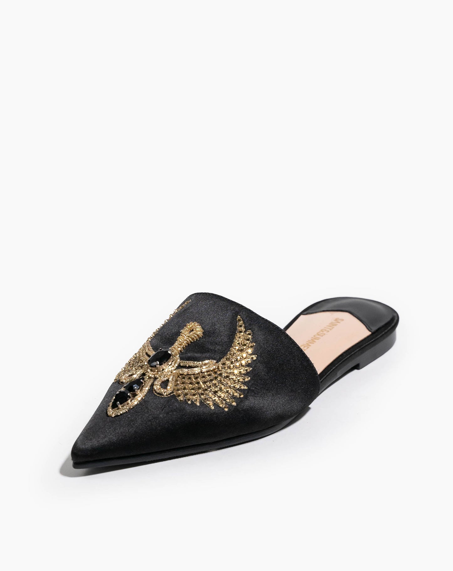 Electra Phoenix Embroidered Push-in Pointed Flat Shoe