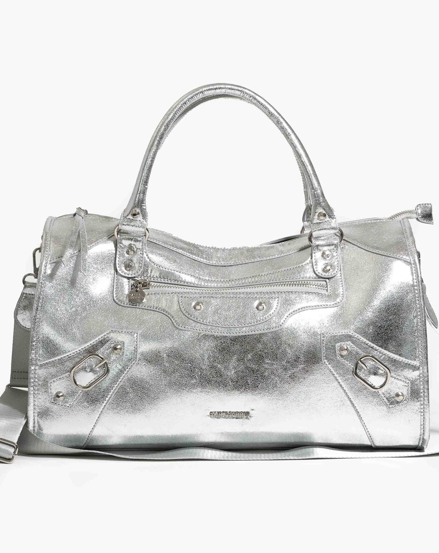 Elena Duffle Bag - Silver - Bags