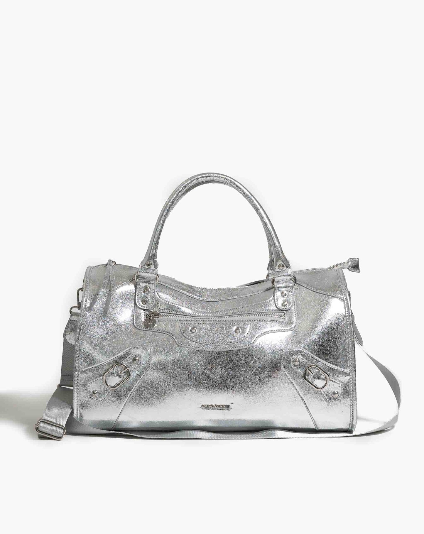 Elena Duffle Bag - Silver - Bags