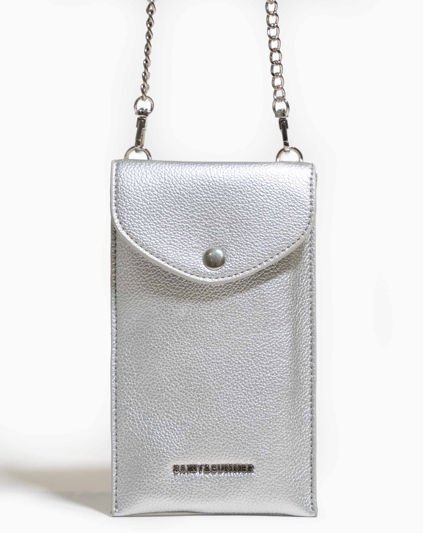 Elisabetta Cellphone Pouch - Silver - Bags