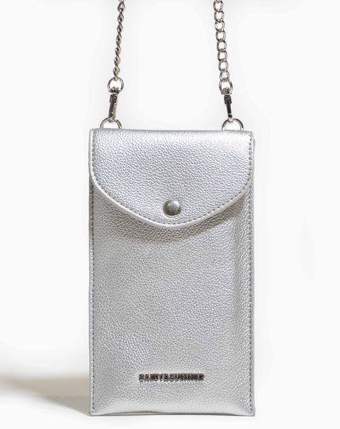 Elisabetta Cellphone Pouch - Silver - Bags