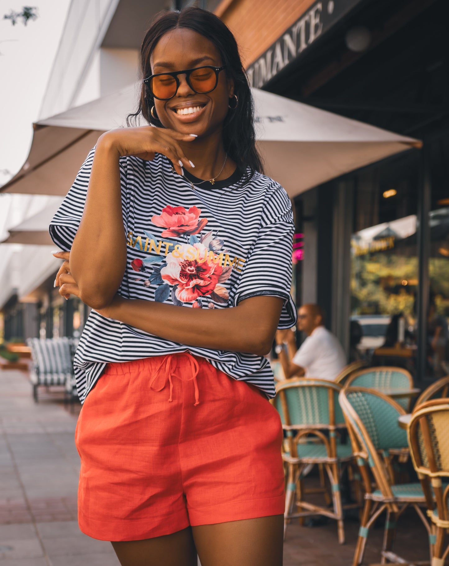 Fiore Stripe Tee - Knit Tops