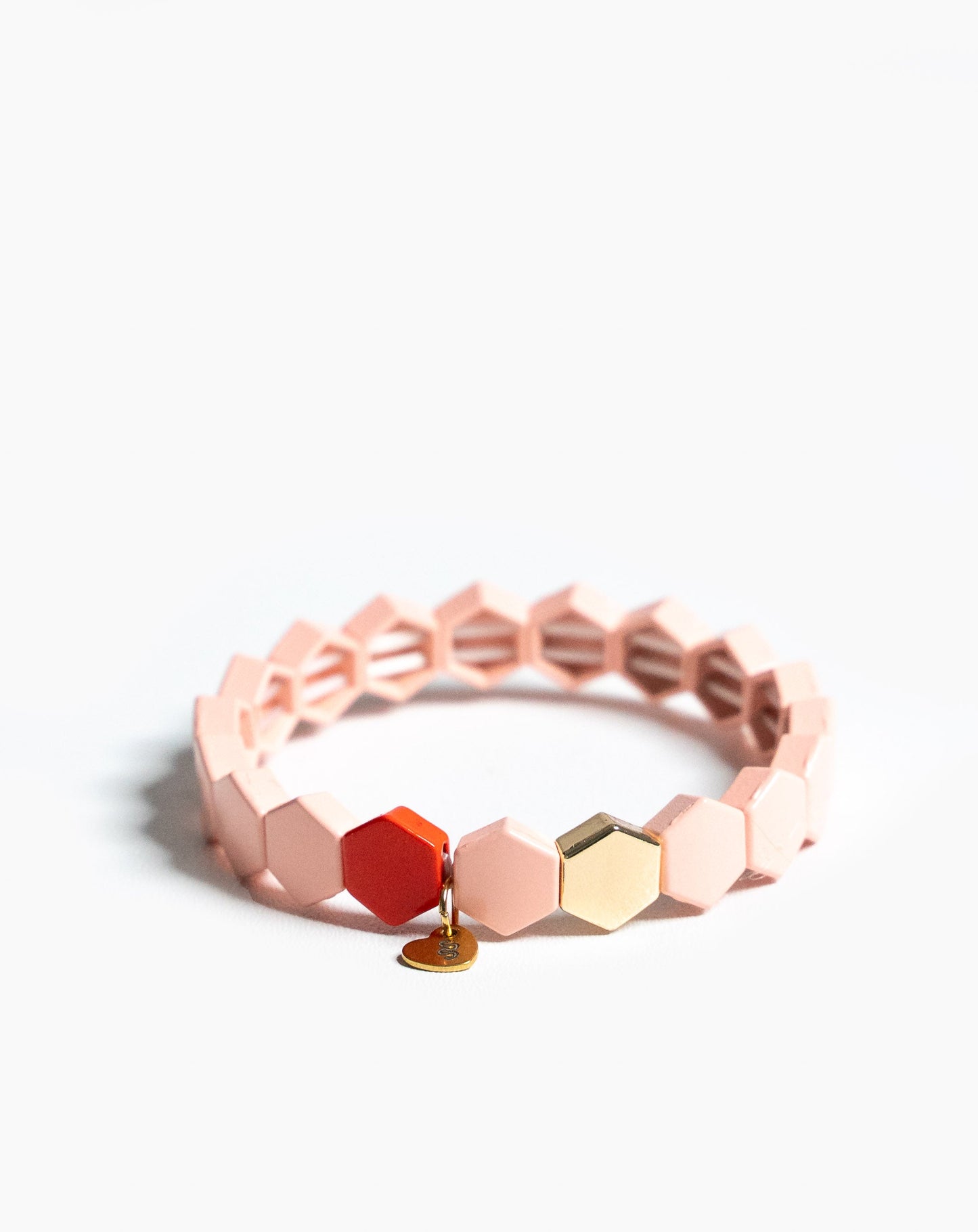 Hexagon Trinket Bracelet - PINK - Pink / One Size - Novelty