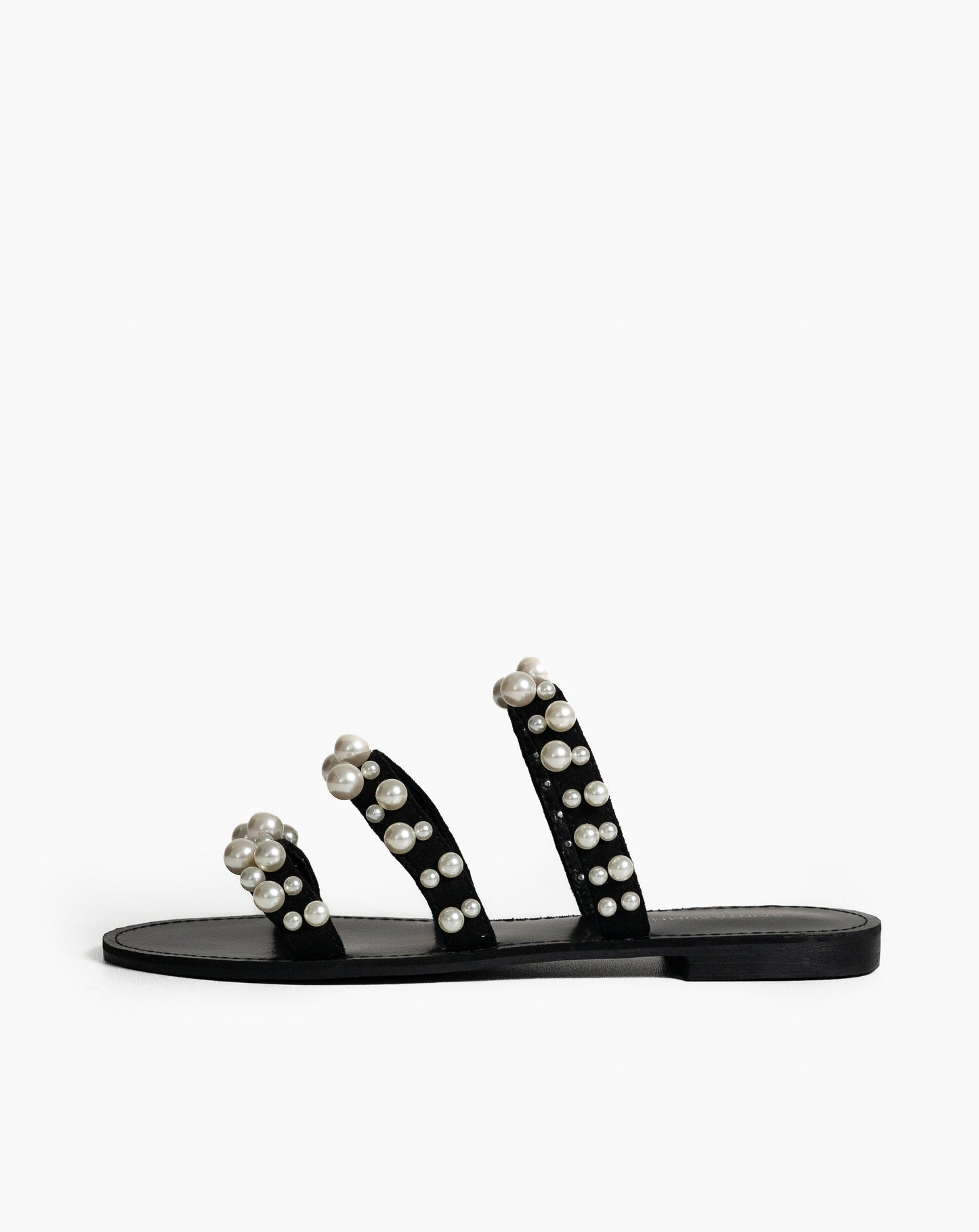 Inez Pearl Strap Sandals - Flats