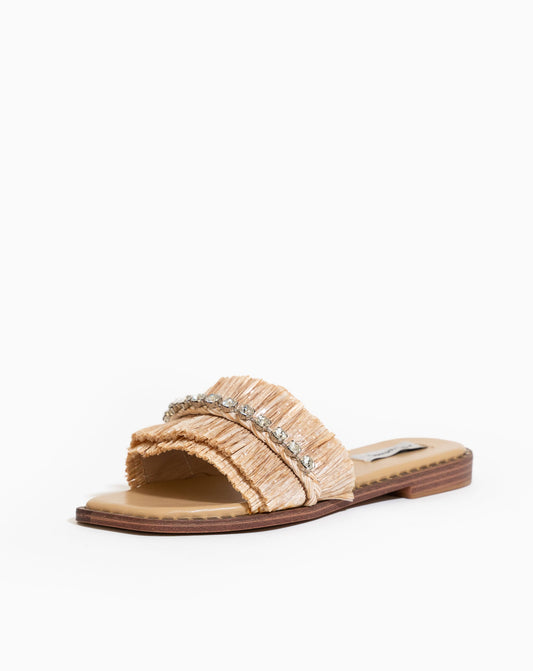 Isabetta Raffia Sandal - Flats