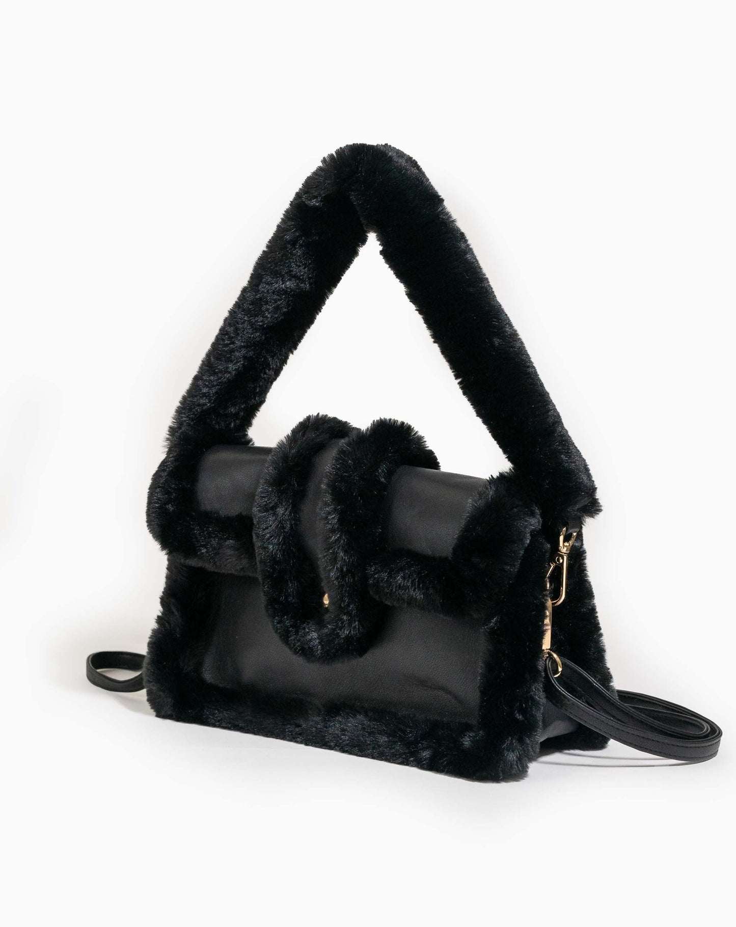 Margot Faux Fur Bag - Black / One Size - Bags