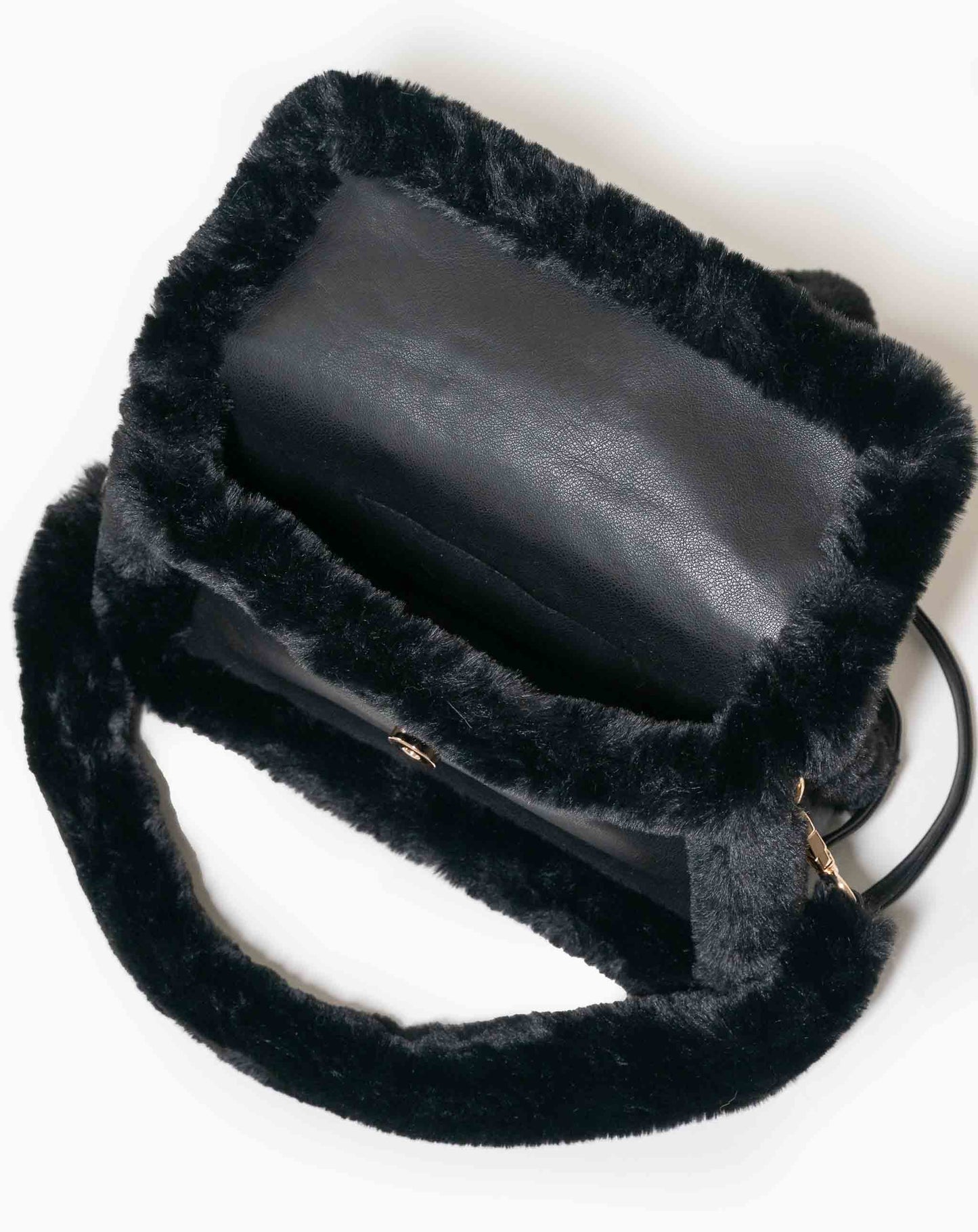 Margot Faux Fur Bag - Black / One Size - Bags