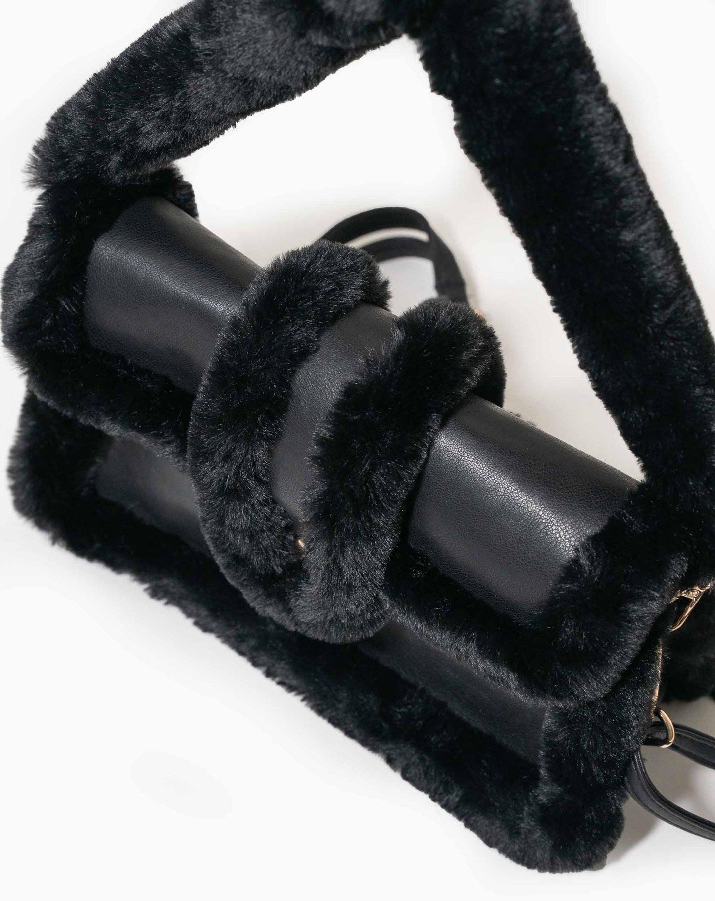 Margot Faux Fur Bag - Black / One Size - Bags