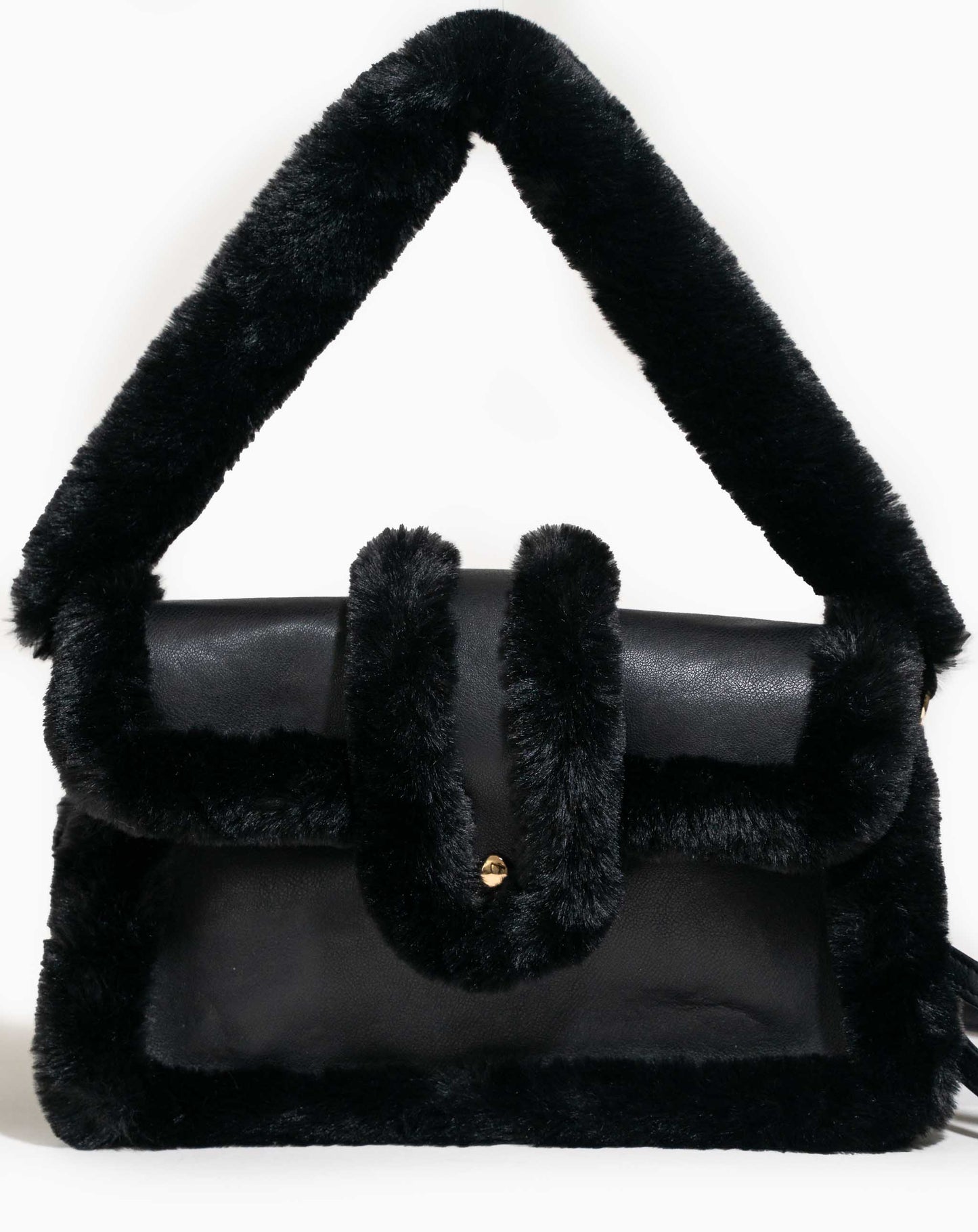 Margot Faux Fur Bag - Black / One Size - Bags