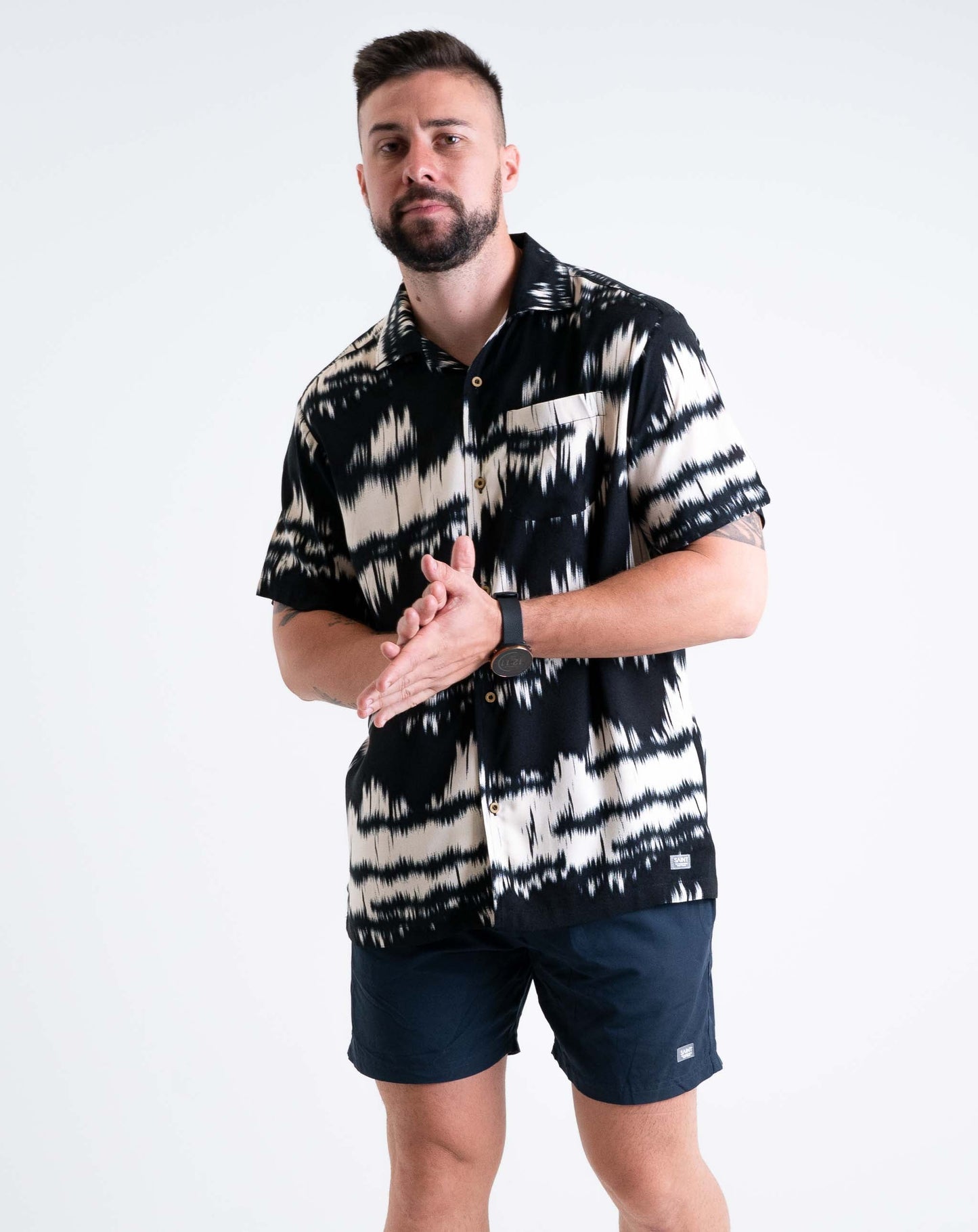 Men’s Printed SS Shirt - Woven Tops