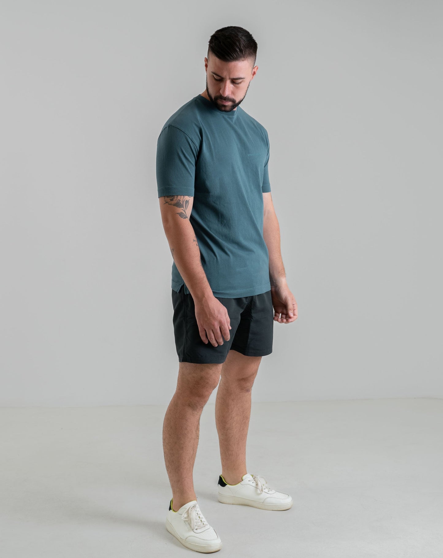 Men’s Small Logo Tee - Teal - Knit Tops