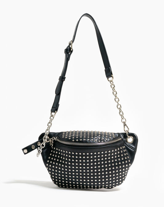 Natalia Studded Bum Bag - Black - Bags