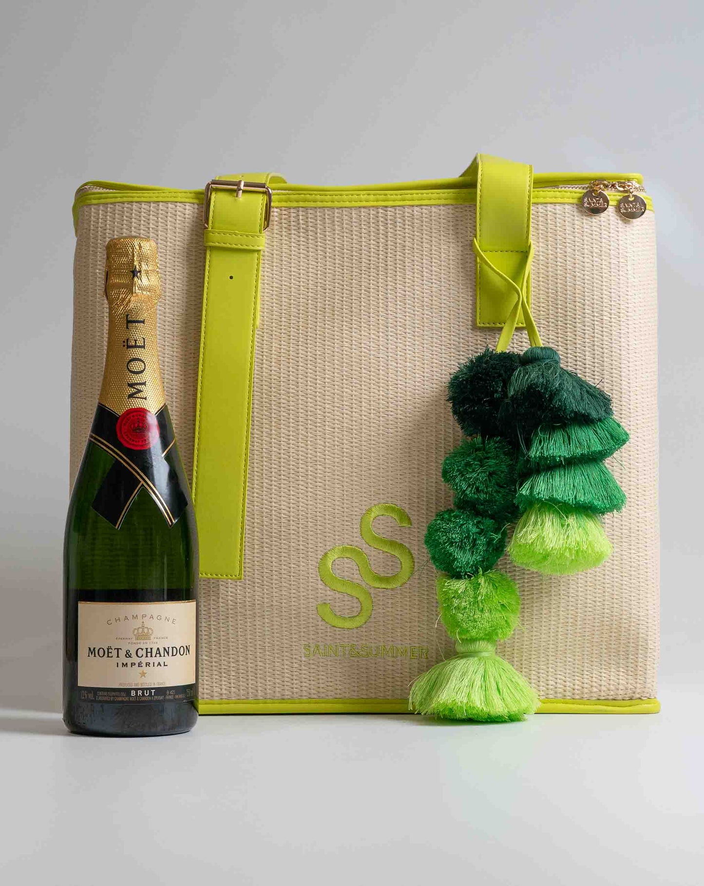 Raffia Family Cooler - Green - Bags