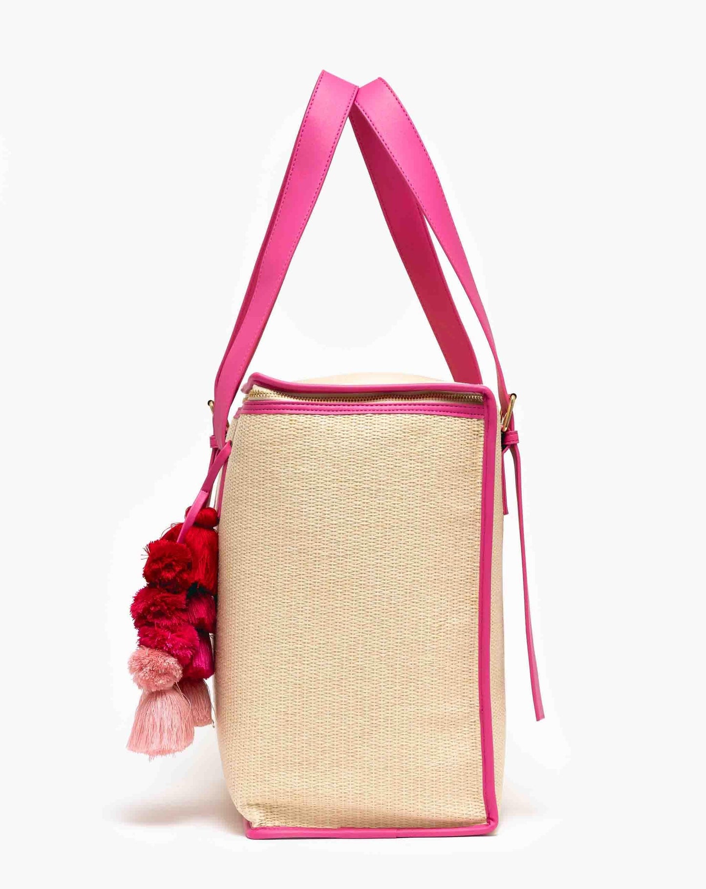 Raffia Family Cooler - Pink Bags