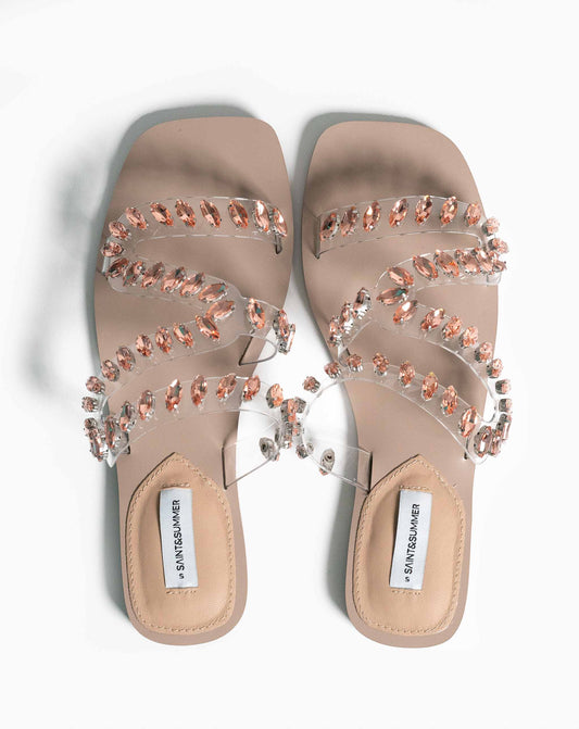 Rosa Vinyl Sandals - Flat Sandals