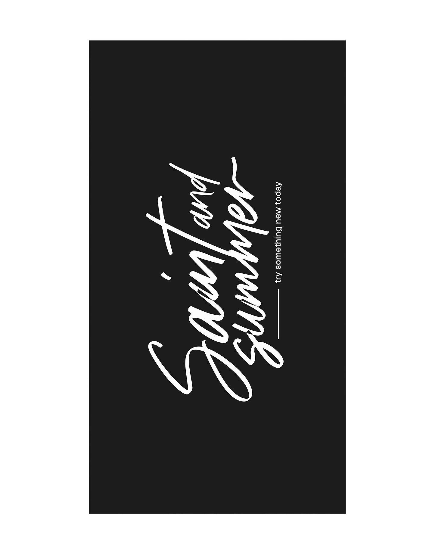 Saint and Summer Beach Towel - Black - Novelty