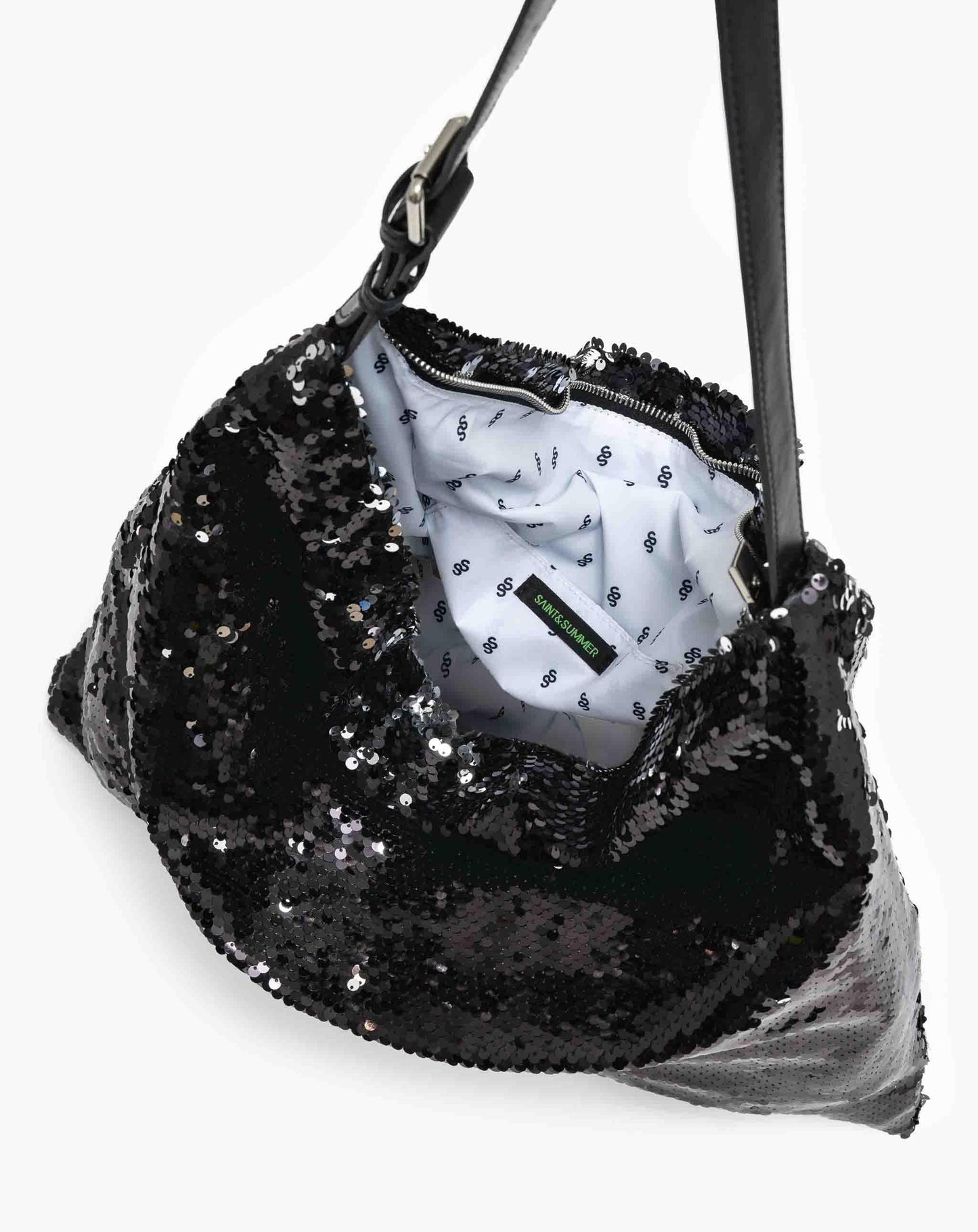 Sequins Hobo Bag - Black Bags