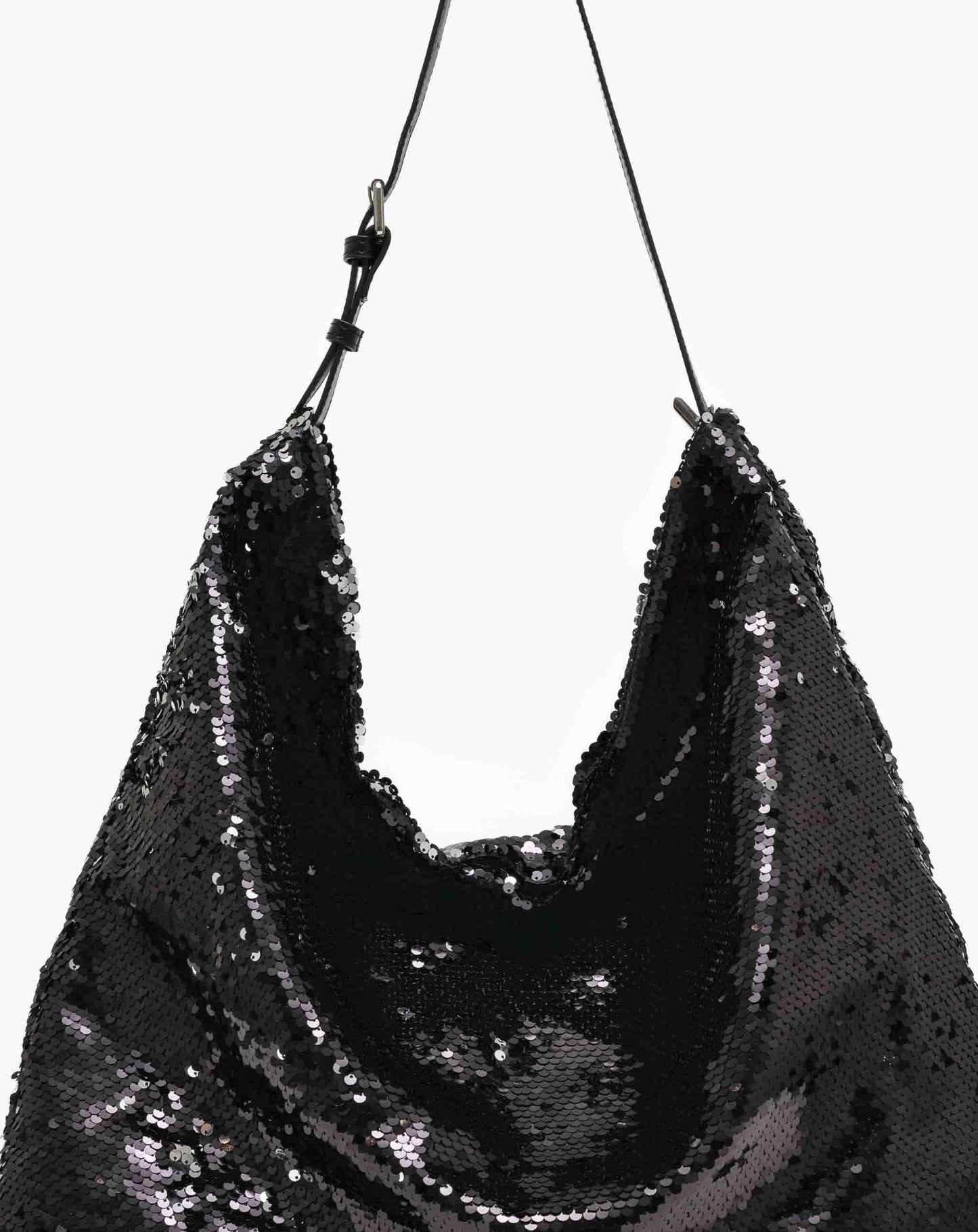 Sequins Hobo Bag - Black Bags