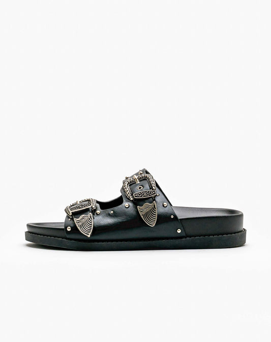 Splendour Mule - Black / 3 Flats