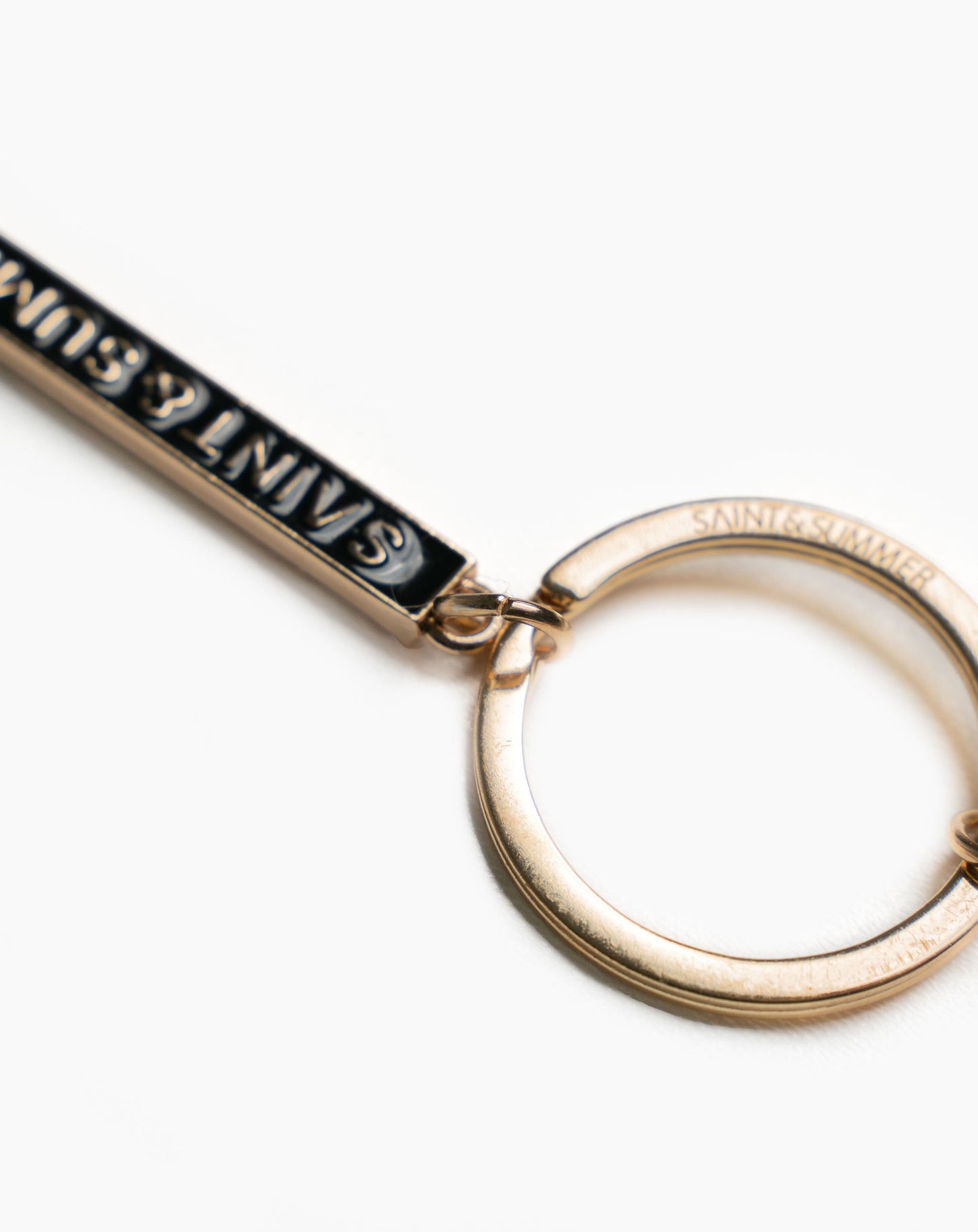 Studded Logo Keyring - Black - Keyring