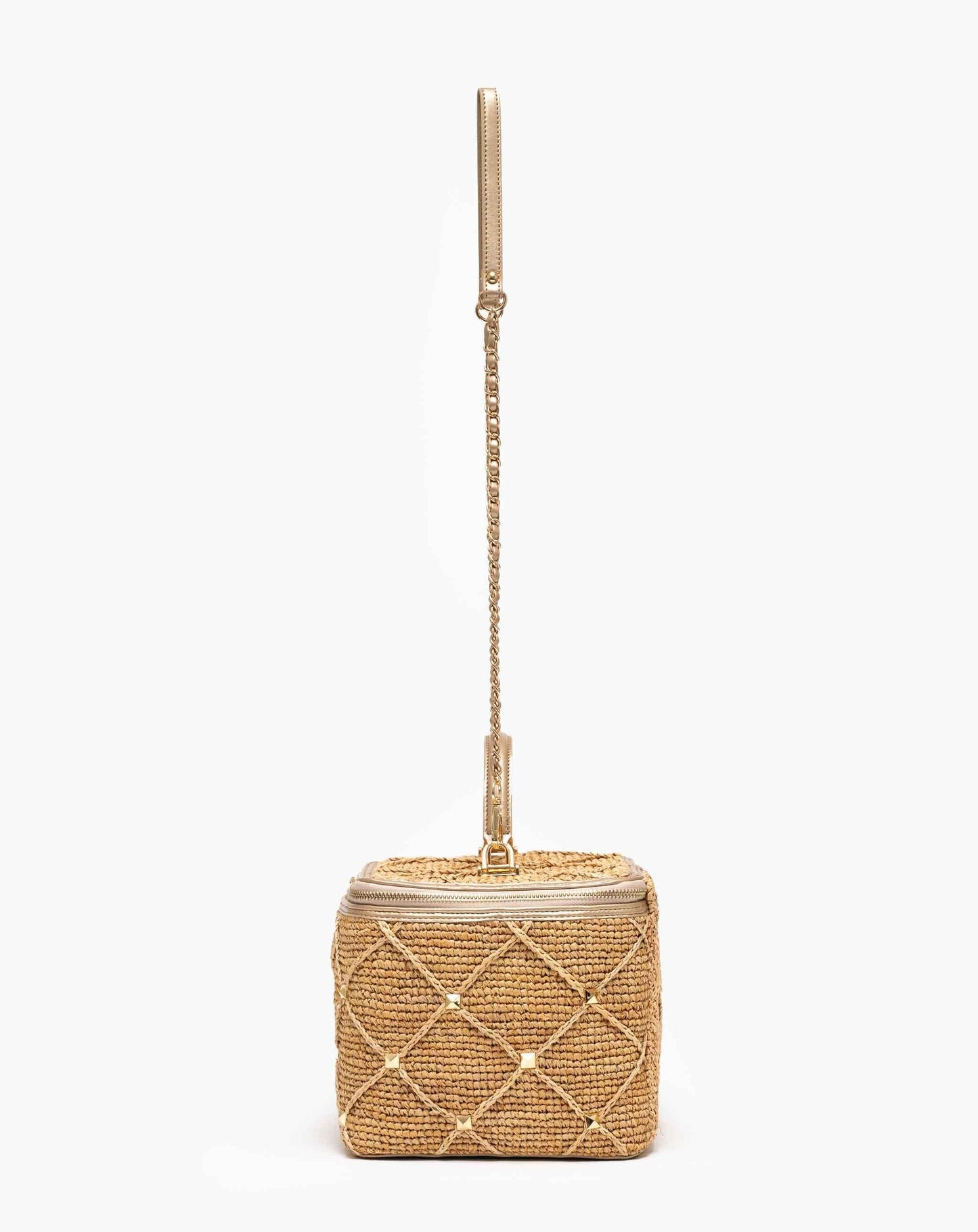 Studded Raffia Lunch Cooler - Oatmeal Bags