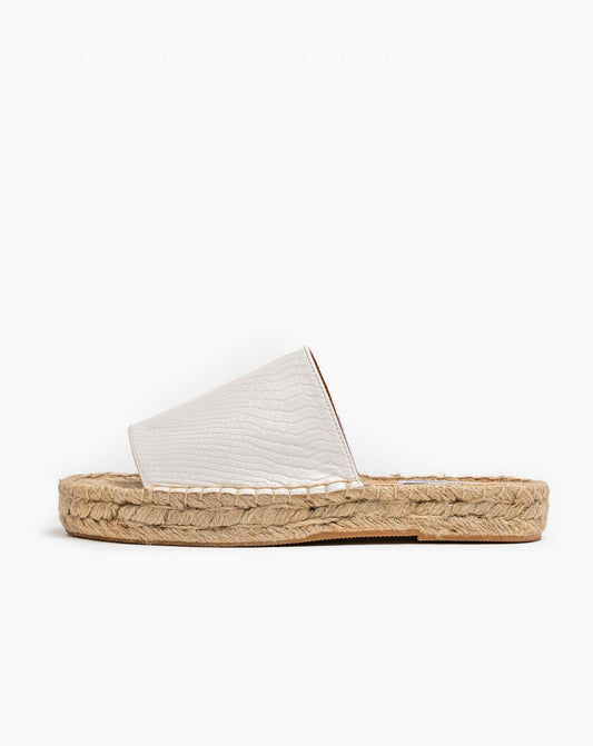 Synergy Slide Espadrille - White / 3 Flats