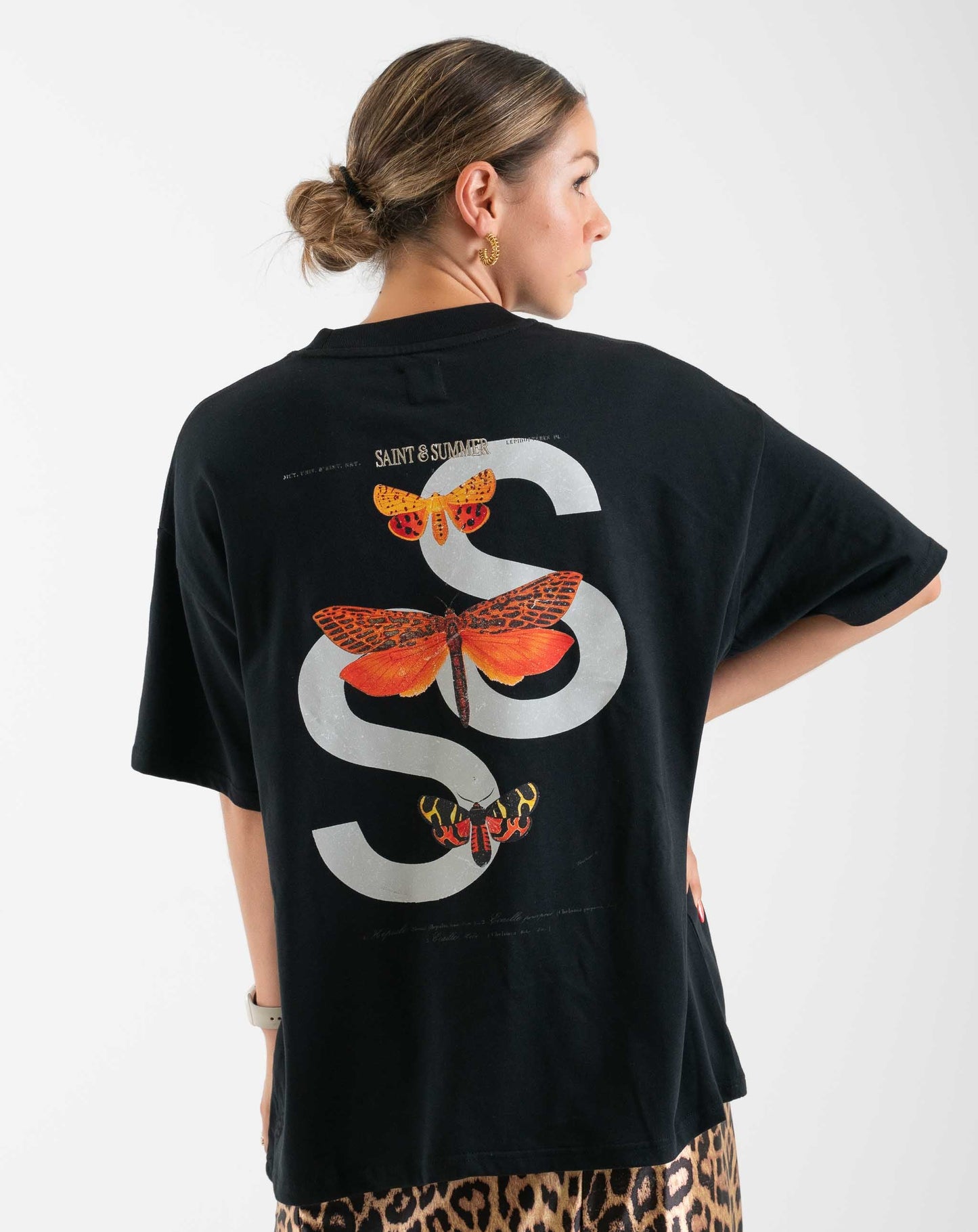 Unisex Butterfly T-Shirt Black - Knit Tops