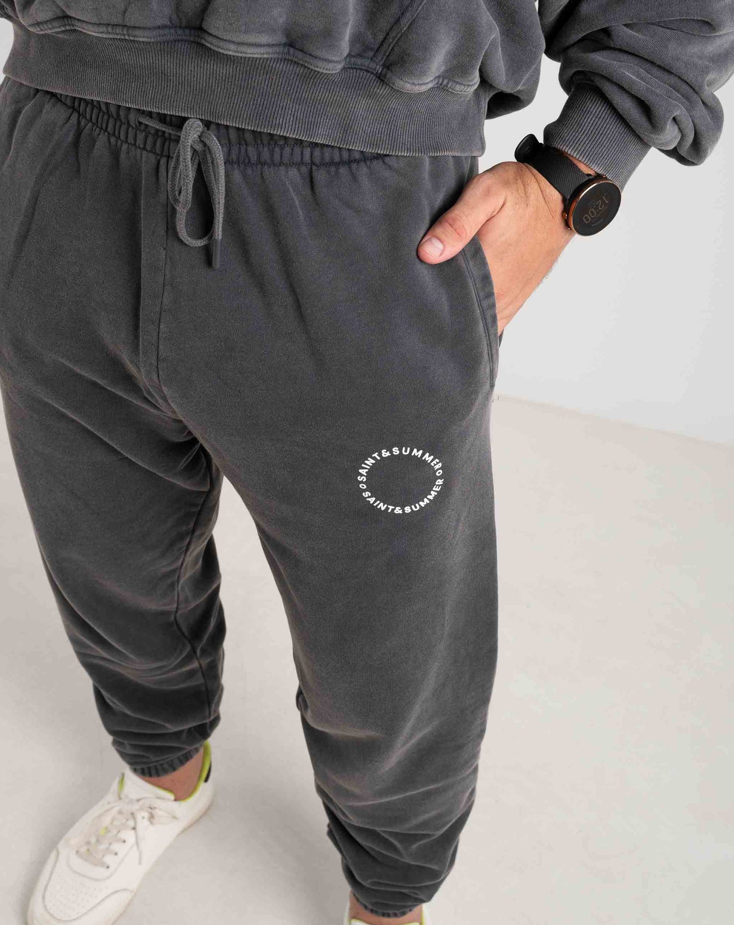 Unisex Prato Sweatpants - Char - Unisex Apparel