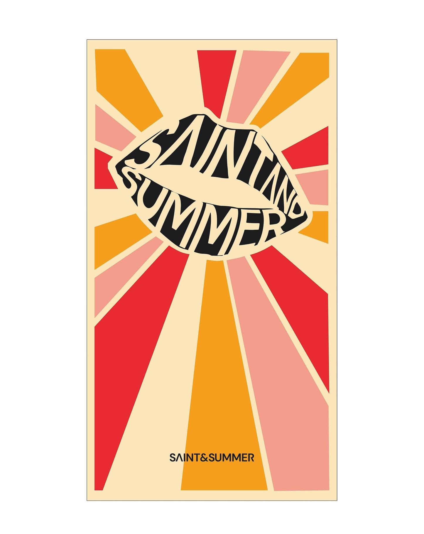 Saint and Summer Lip Ray Beach Towel